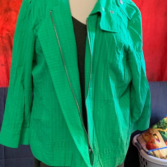 Chico's Jackets & Blazers - Green Chicos Moto Jacket